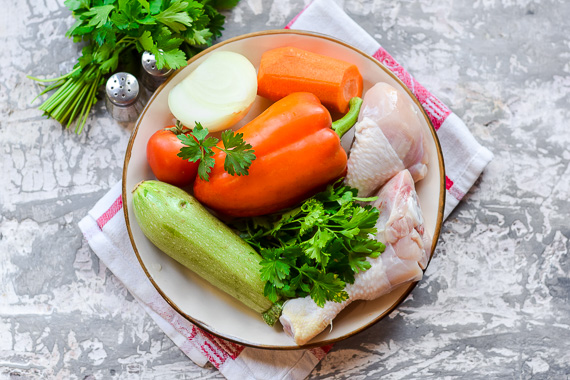 куриные голени с овощами в духовке фото 1
